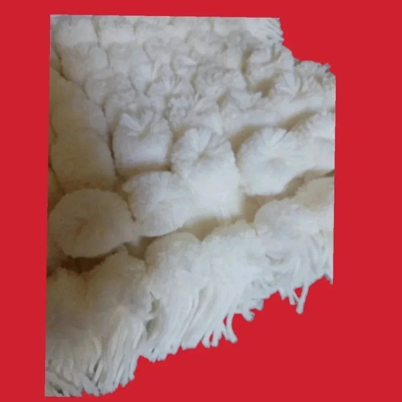 Pom pom tassel pillows  decoratives lot of 4 - Picture 4 of 9